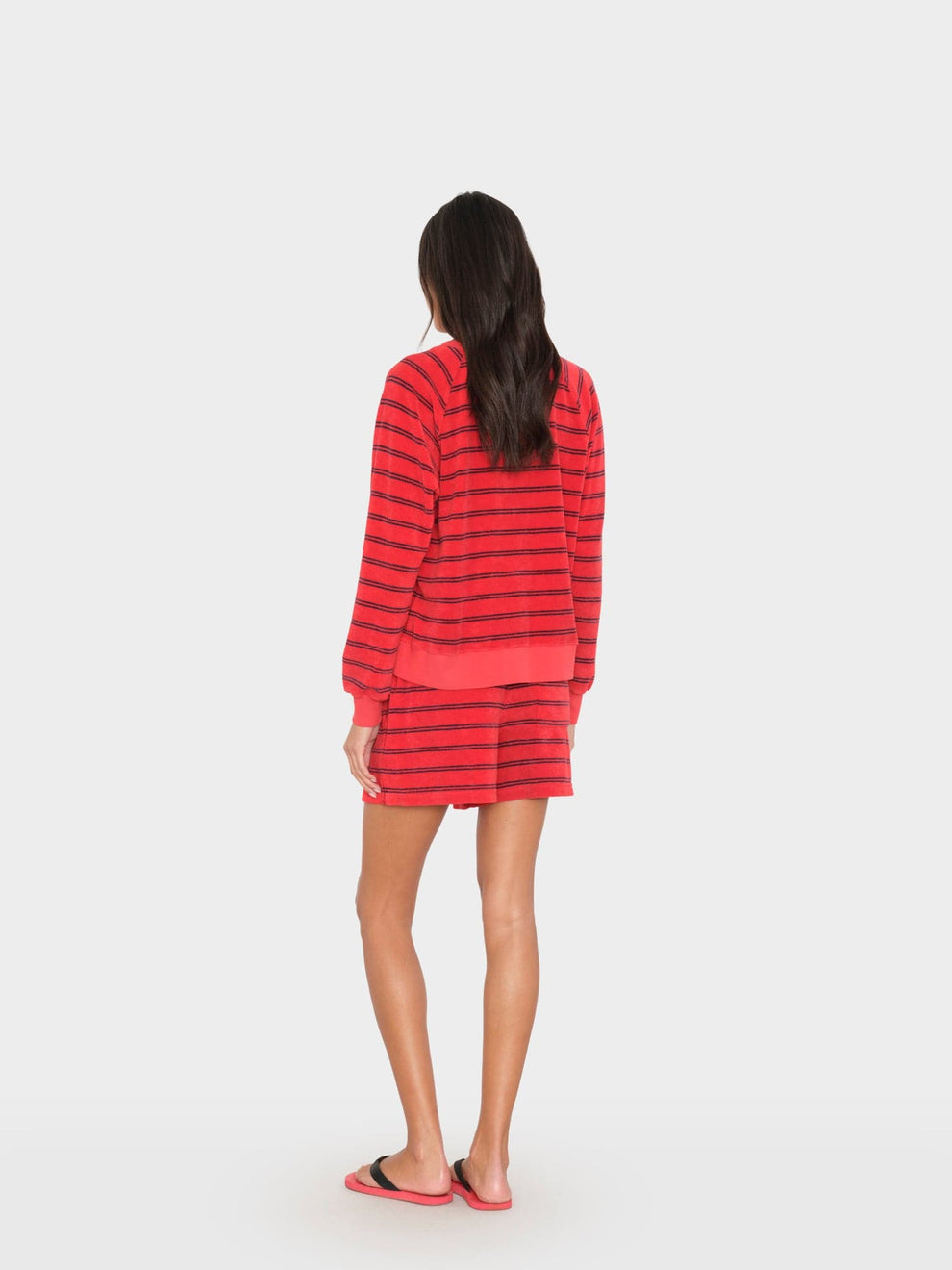 LOUNGE Shayden Terry Sweatshort in Red Pepper Xirena