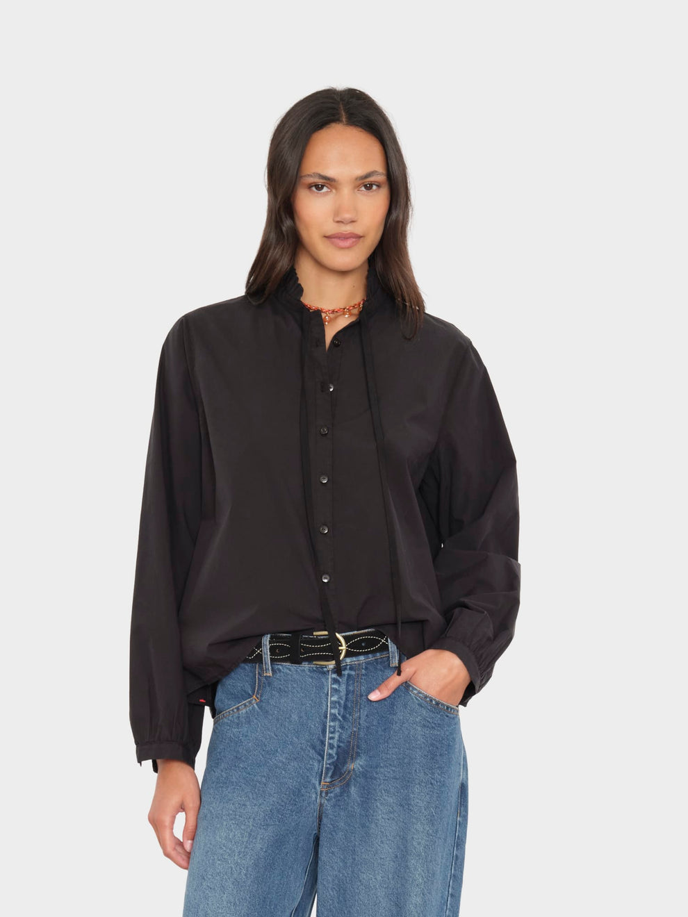 BLOUSES/SHIRTS/TOPS Tatiana Shirt in Black Onyx Xirena