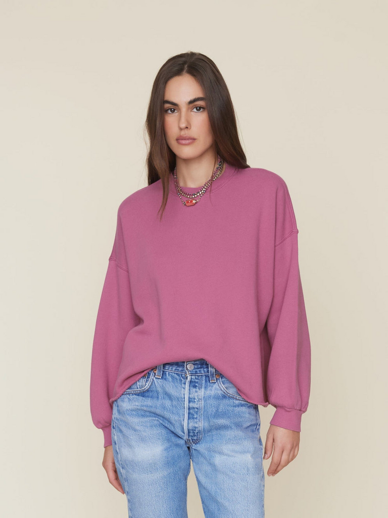 LOUNGE Xirena Honor Sweatshirt in Pink Clover Xirena