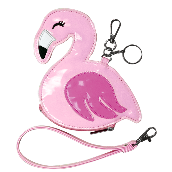  Iscream Flamingo Coin Purse and Key Chain Iscream