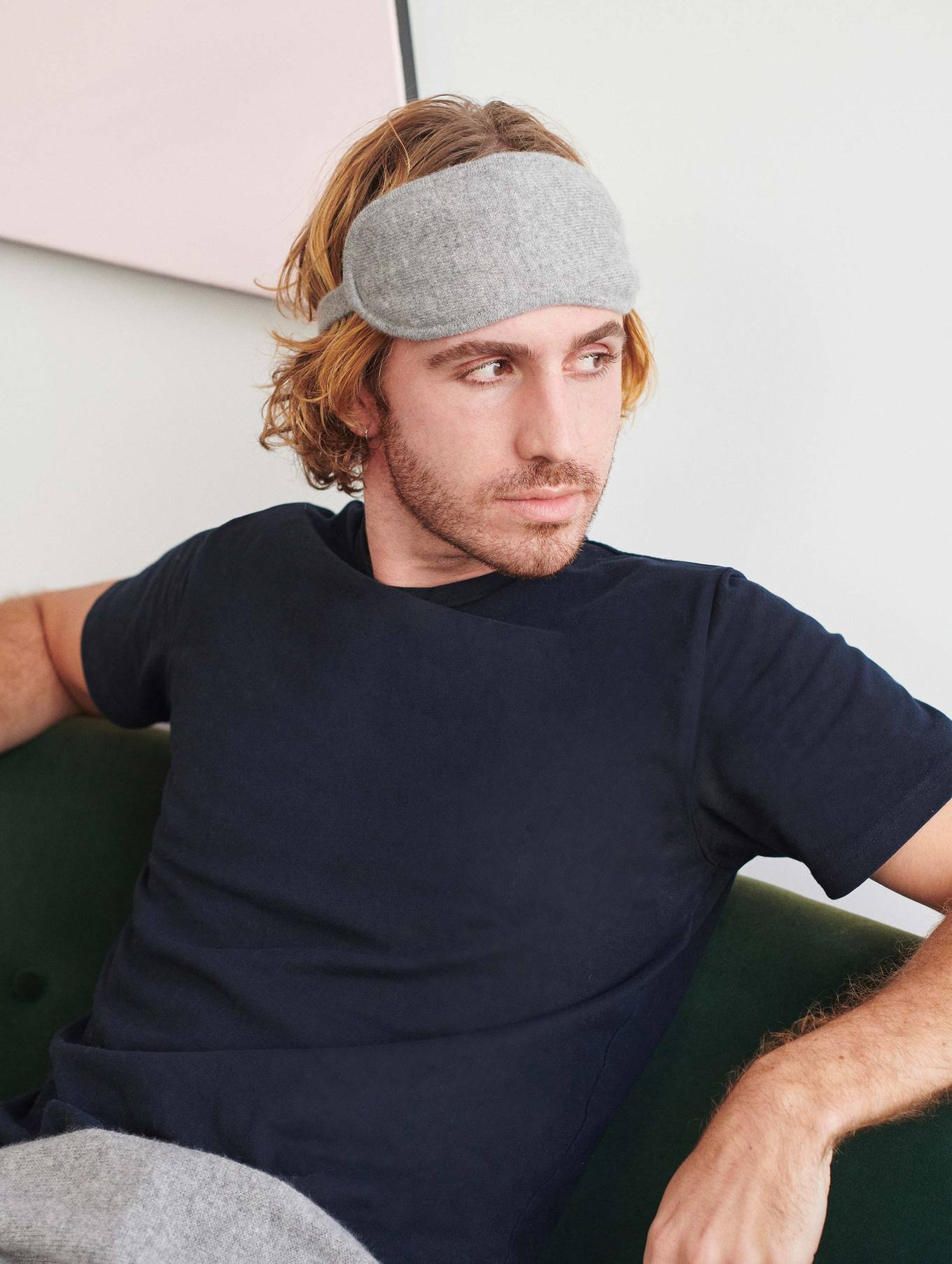 Eye Masks White & Warren Cashmere Eye Mask in Grey White & Warren