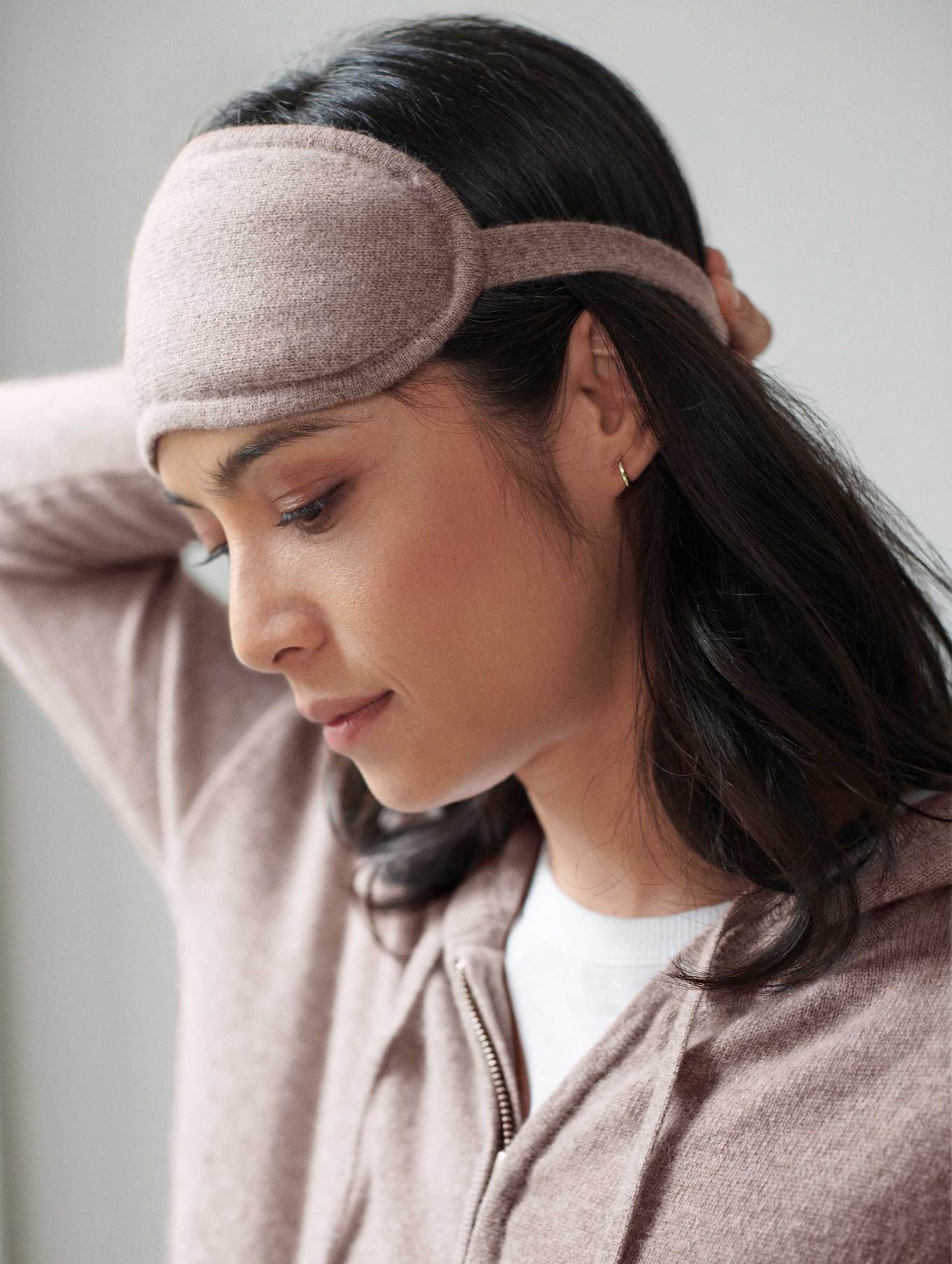 Eye Masks White & Warren Cashmere Eye Mask in Oak White & Warren