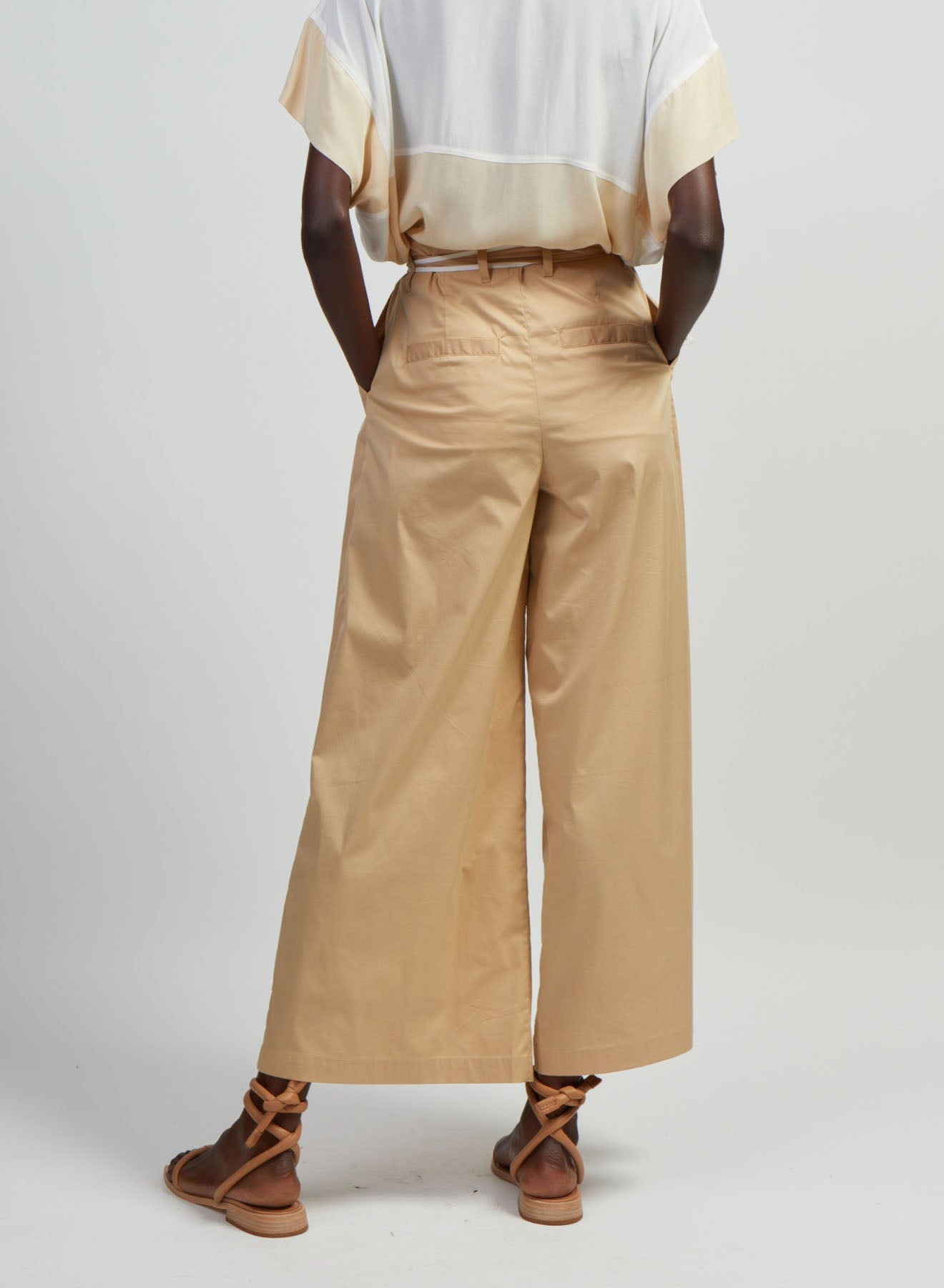 Pants Love Binetti Noemi Wide Leg Pant in Oatmeal Love Binetti