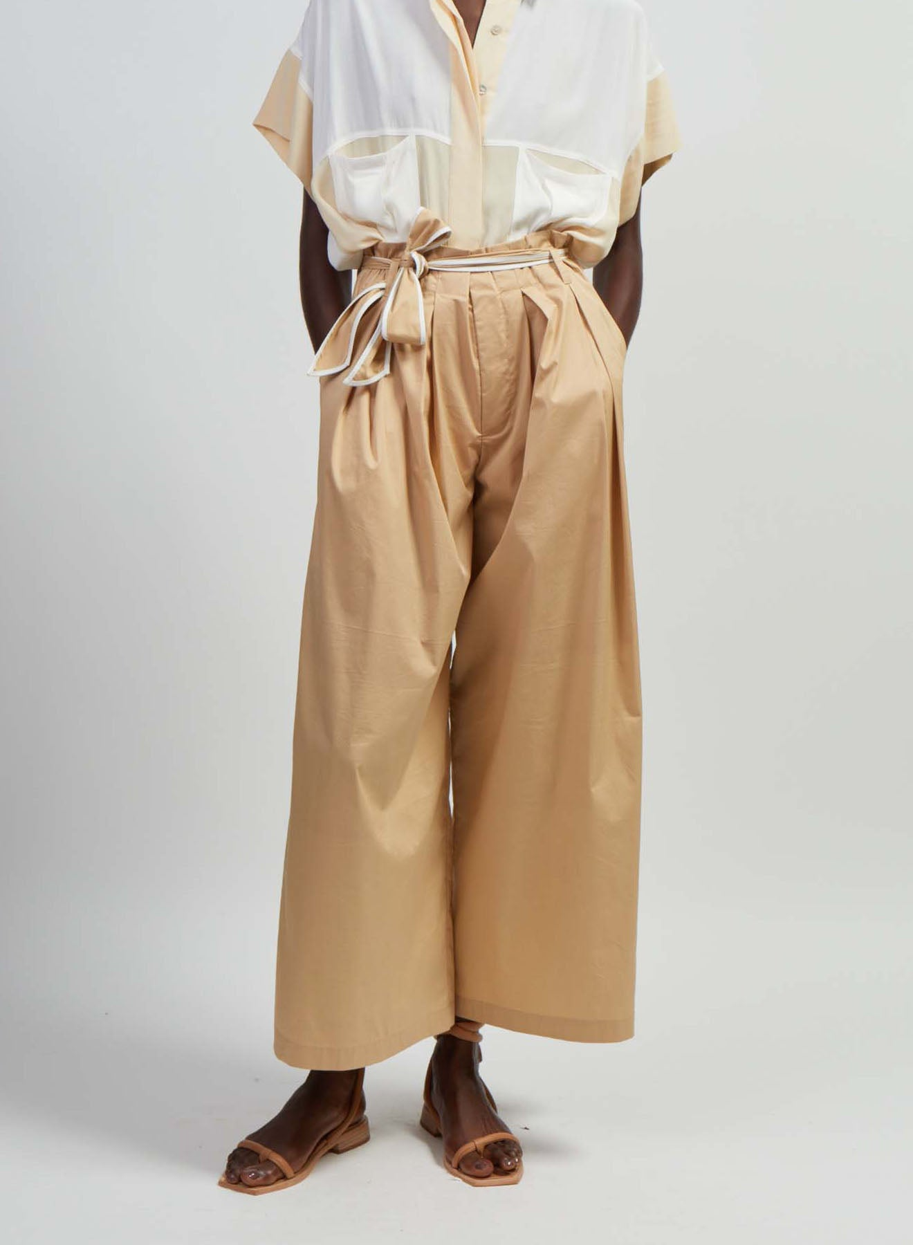 Pants Love Binetti Noemi Wide Leg Pant in Oatmeal Love Binetti