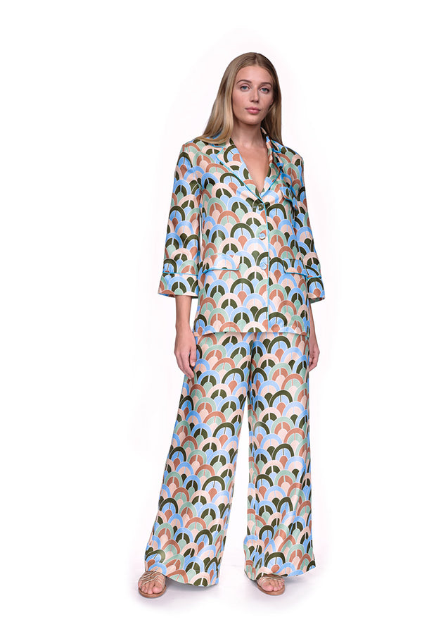 Pants Cara Cara Adele Pant in Geo Moss Cara Cara