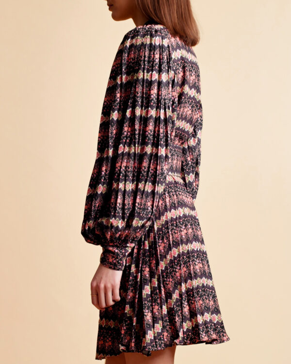 Dresses TiMo Plissé Mini Dress in Flower Vine TiMo