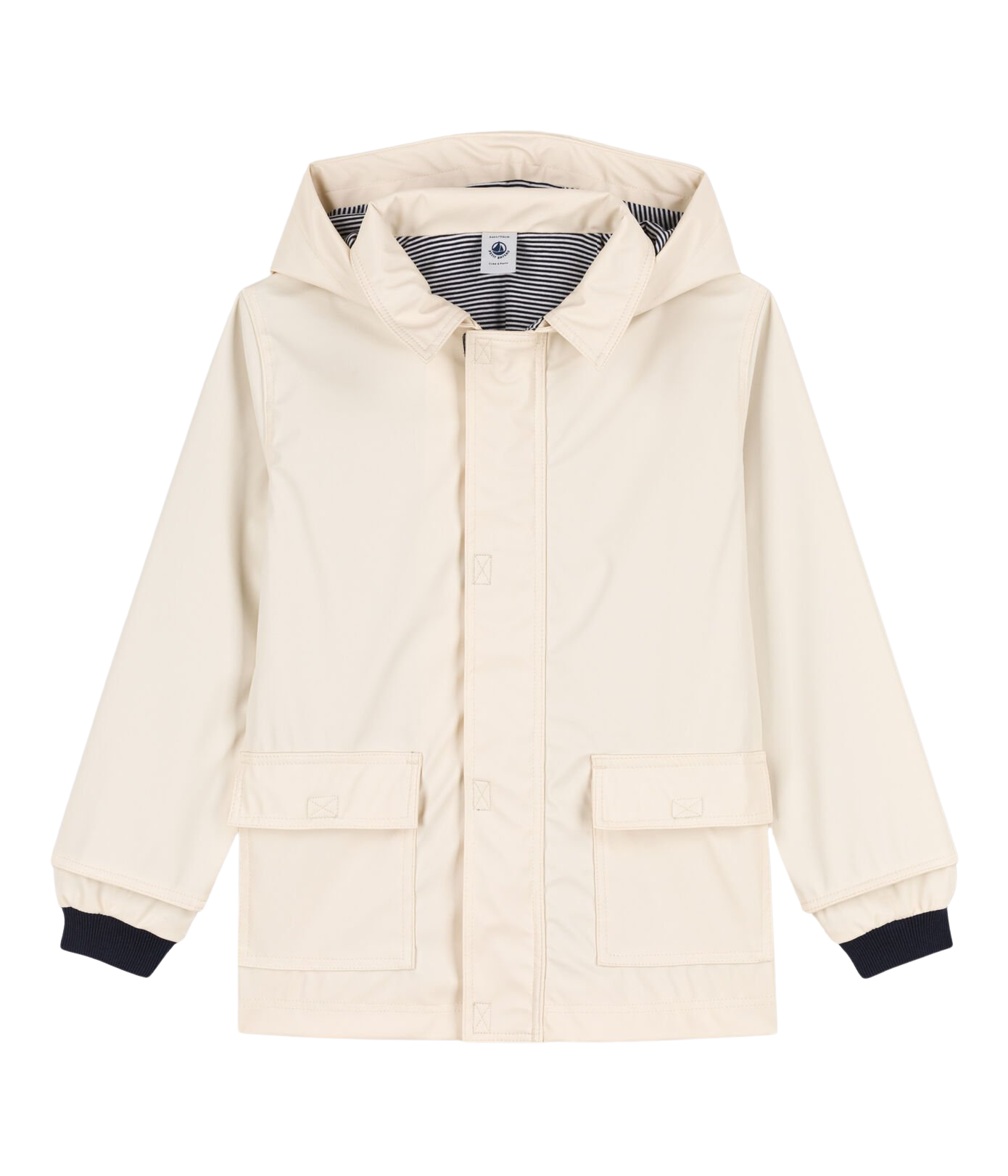 Girls + Boy Petit Bateau Kids Raincoat in Cream Petit Bateau