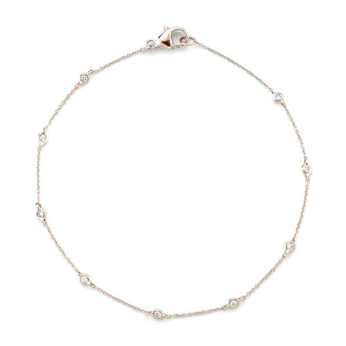 Bracelets Dana Rebecca Lulu Jack Single Bezel Bracelet in Rose Gold Dana Rebecca