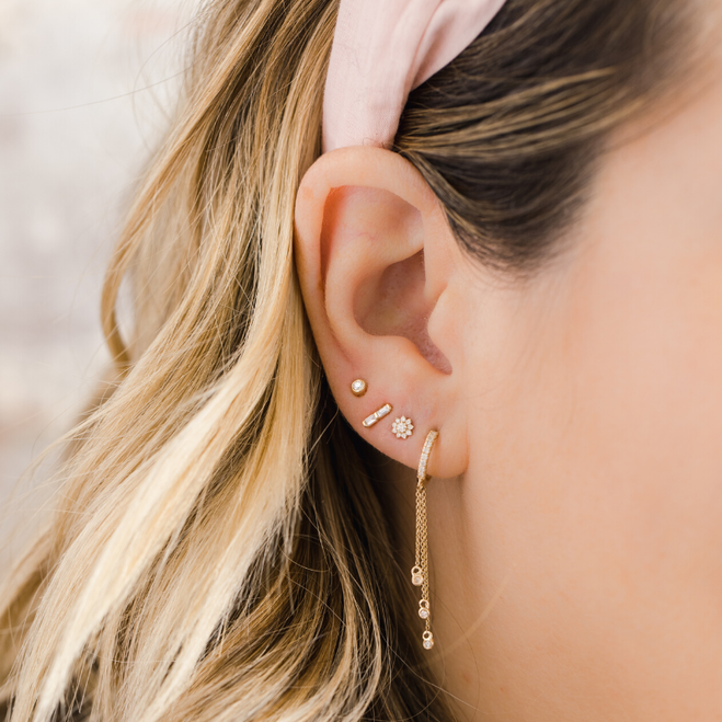 Earrings Dana Rebecca Jennifer Yamina Pointed Flower Studs in Yellow Gold Dana Rebecca