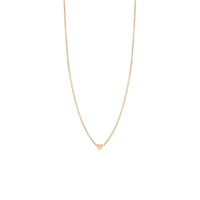 Necklaces Zoe Chicco Itty Bitty Heart Necklace in Yellow Gold Zoe Chicco