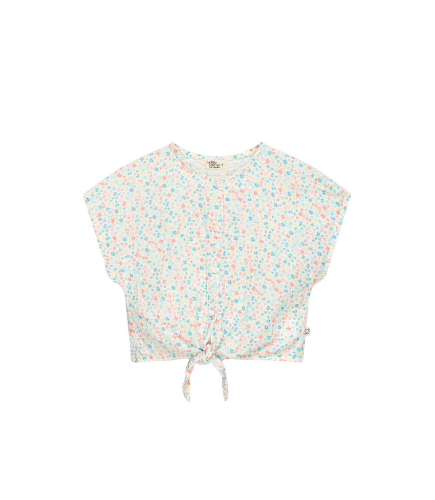 Childrens Apparel My Little Cozmo Tie Blouse in Floral My Little Cozmo