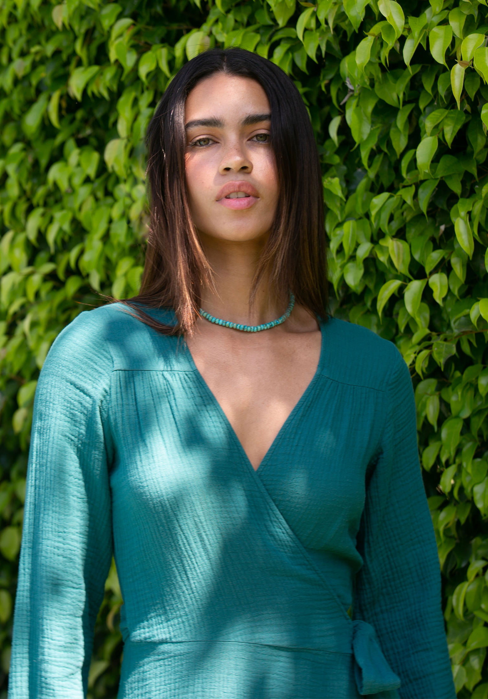 Dresses Honorine Johanna Wrap Dress in Teal Blue Honorine