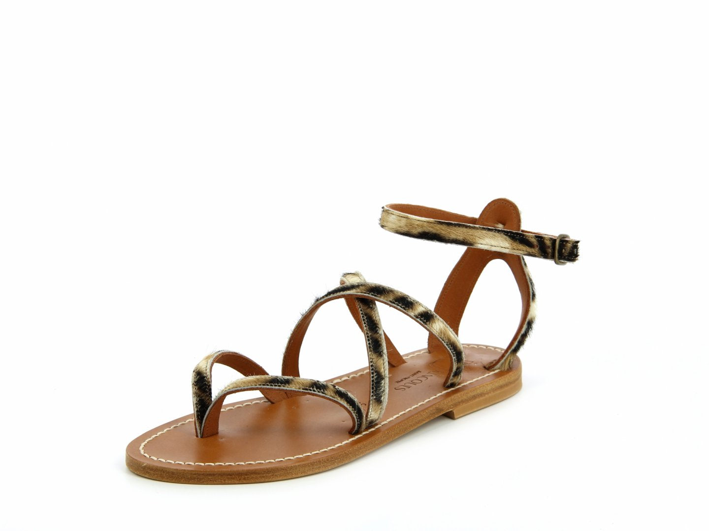 Shoes K. Jacques Epicure Cross Strap Sandal in Tiger K. Jacques