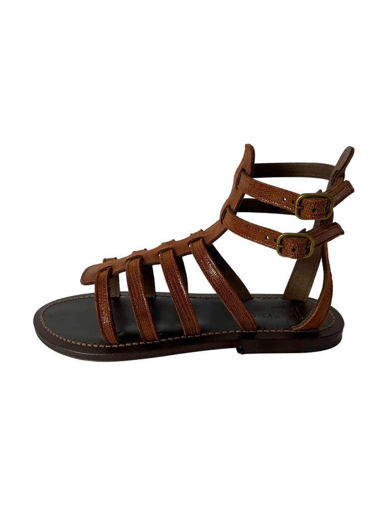 Shoes K. Jacques Taline Gladiator Sandal in Brown K. Jacques