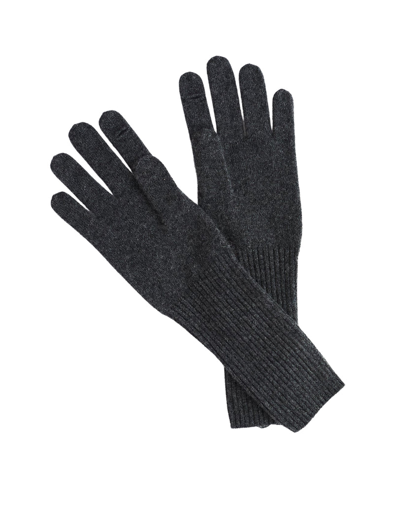 Gloves & Mittens White & Warren Cashmere Long Texting Gloves in Charcoal White & Warren