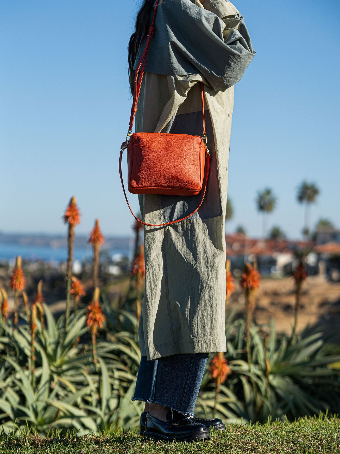 Handbags Orsyn Rome Crossbody Bag in Papaya Orsyn