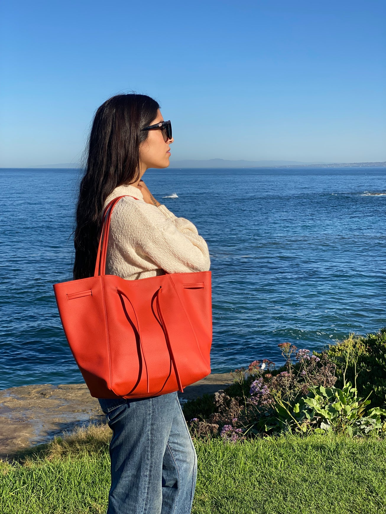 Handbags Orsyn Florence Tote in Papaya Orsyn