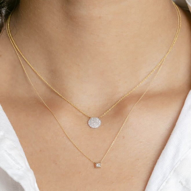 Necklaces Dana Rebecca Millie Ryan Single Princess Diamond Necklace in Rose Gold Dana Rebecca