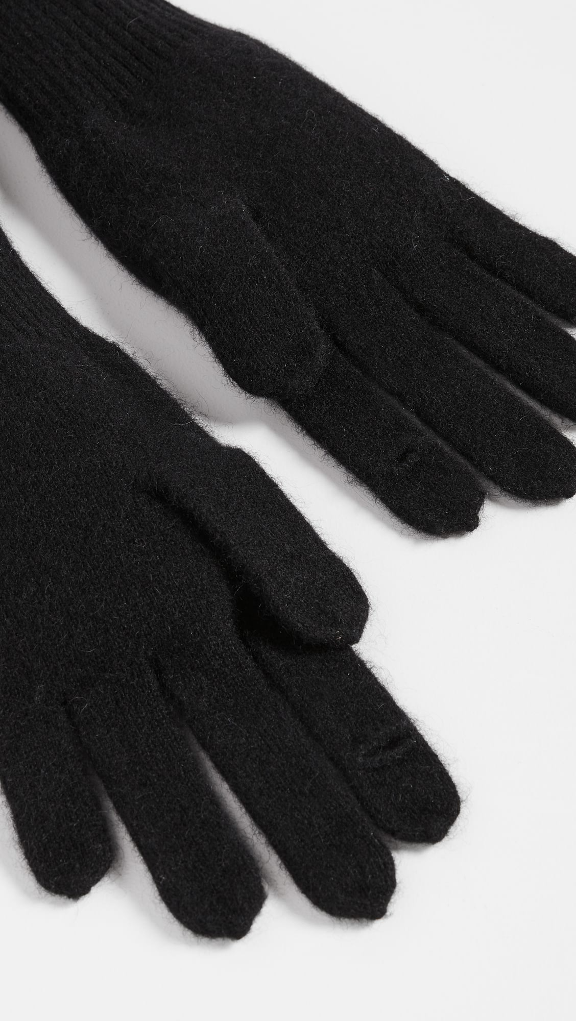 Gloves & Mittens White & Warren Cashmere Long Texting Gloves in Black White & Warren