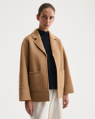 SWEATERS The Viki Short Coat in Camel Nonchi