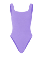 LINGERIE/PJ/SWIM Square Neck Swimsuit in Lilac Hunza G