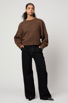 SWEATERS Balloon Sleeve Sweater in Cream Atelier Delphine