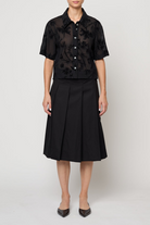 SKIRTS Pleat Skirt in Black Atelier Delphine