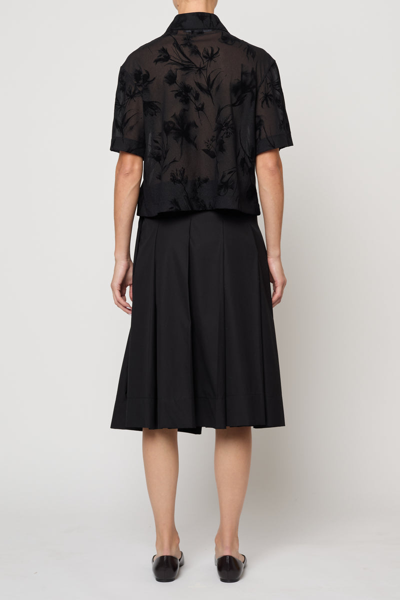 SKIRTS Pleat Skirt in Black Atelier Delphine