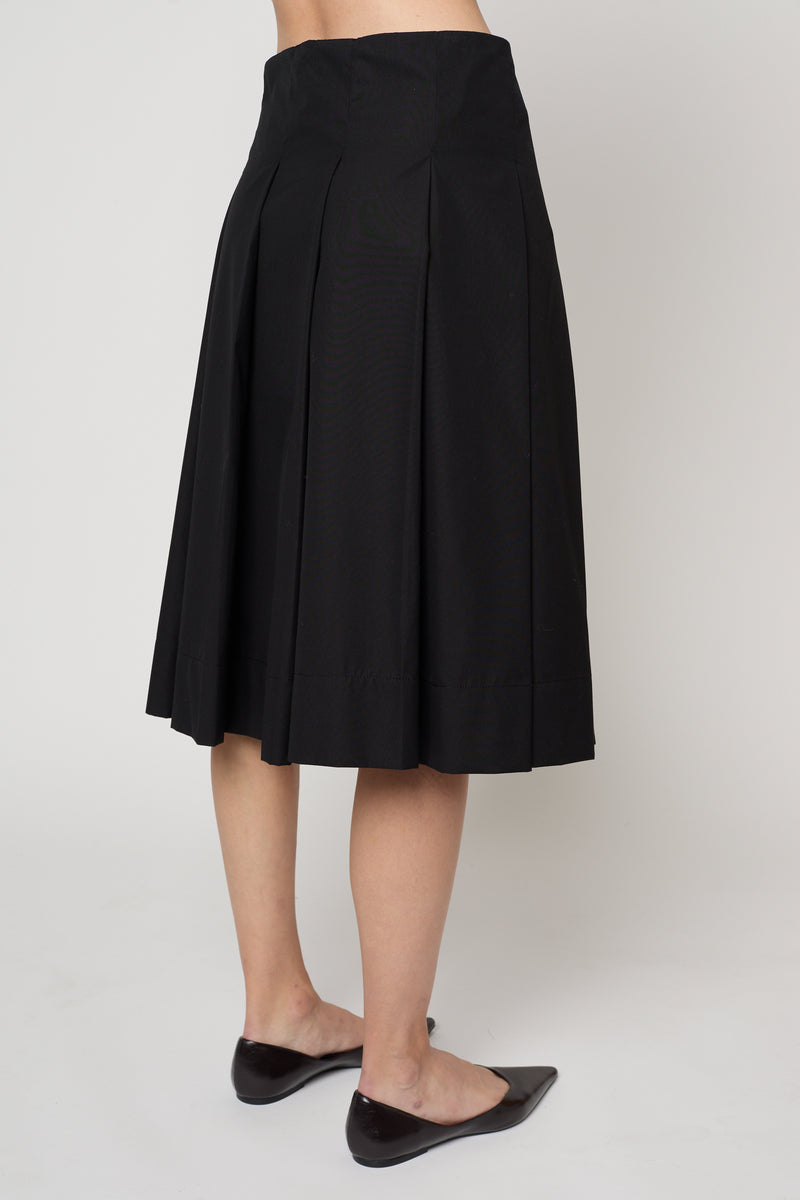 SKIRTS Pleat Skirt in Black Atelier Delphine