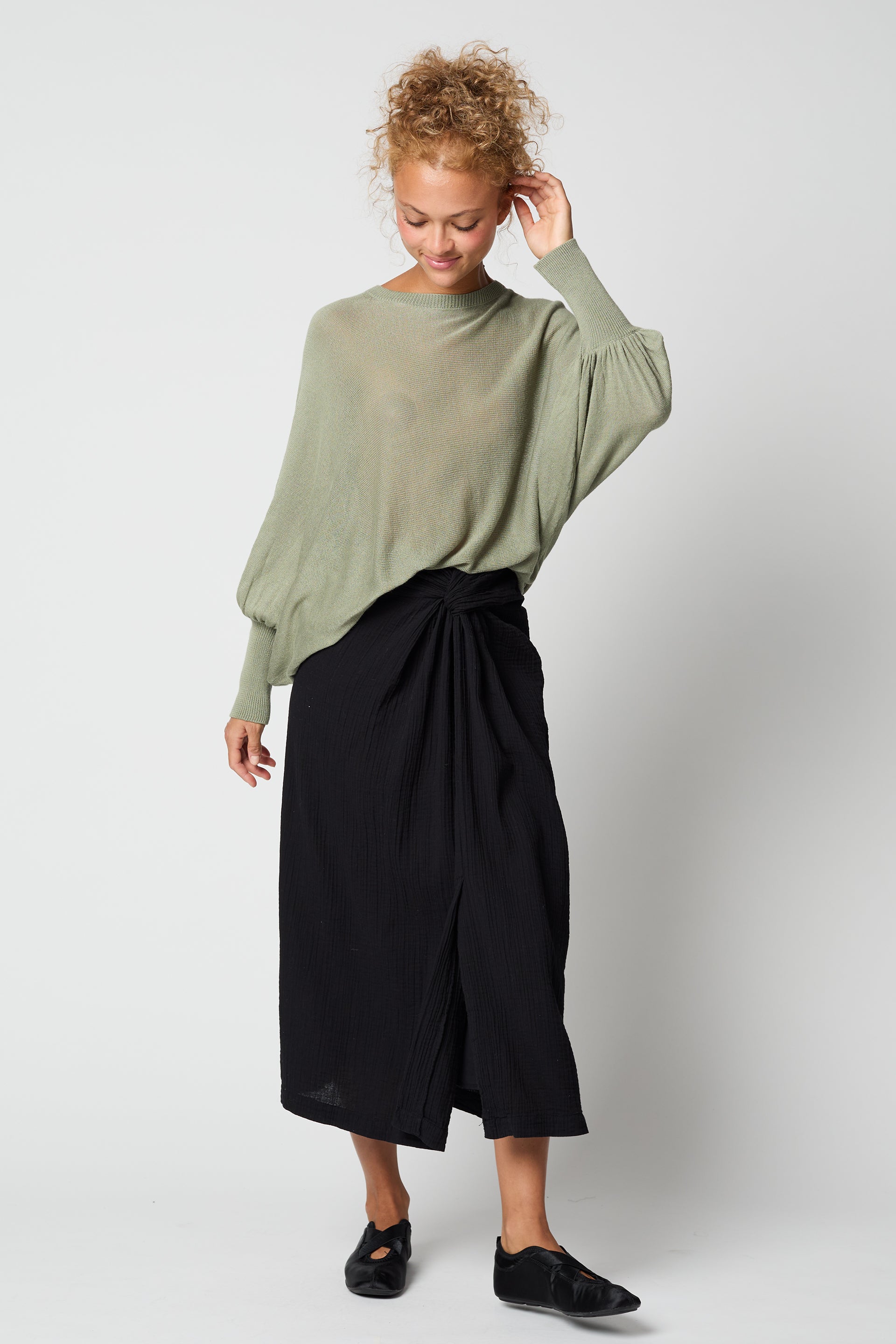 SKIRTS Handkerchief Skirt In Black Atelier Delphine