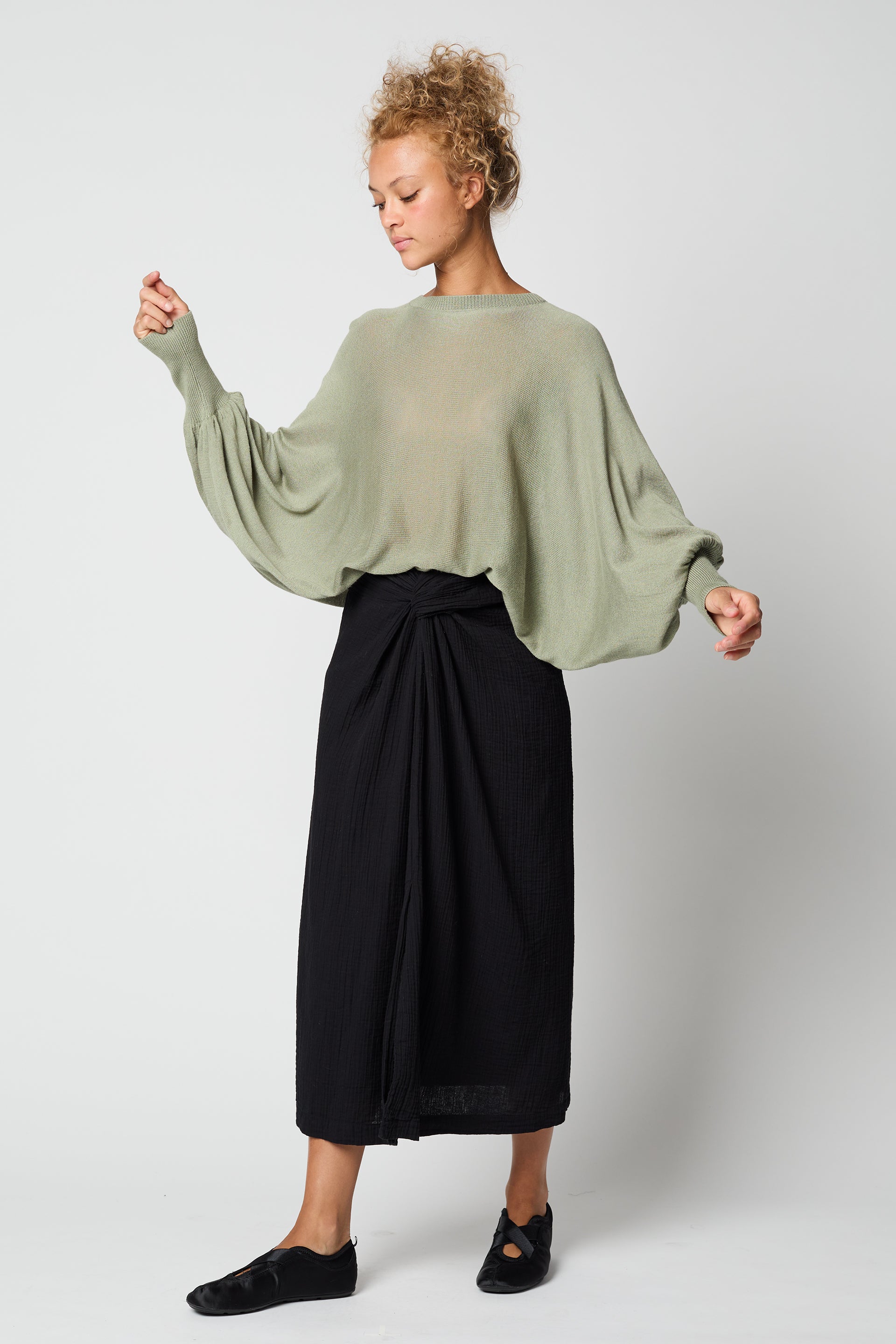 SKIRTS Handkerchief Skirt In Black Atelier Delphine