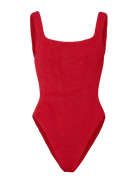 LINGERIE/PJ/SWIM Square Neck Swimsuit in Red Hunza G
