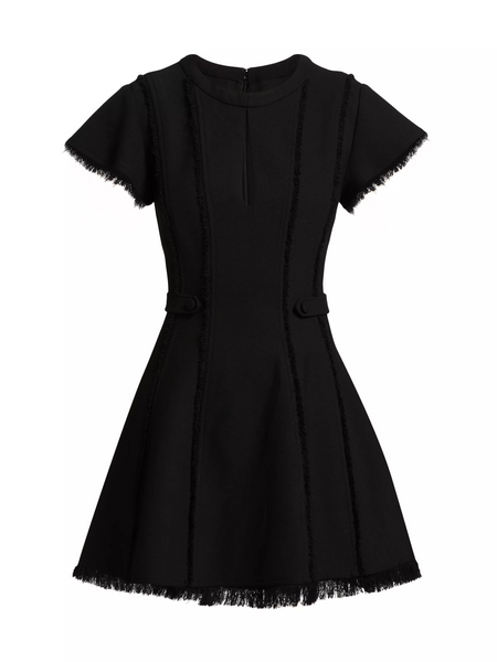 Anielle Mini Dress in Black – Serafina