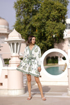 DRESSES/JUMPSUITS Mykonos Mini Dress in Blue Flower Maison Marigold