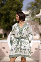 DRESSES/JUMPSUITS Mykonos Mini Dress in Blue Flower Maison Marigold