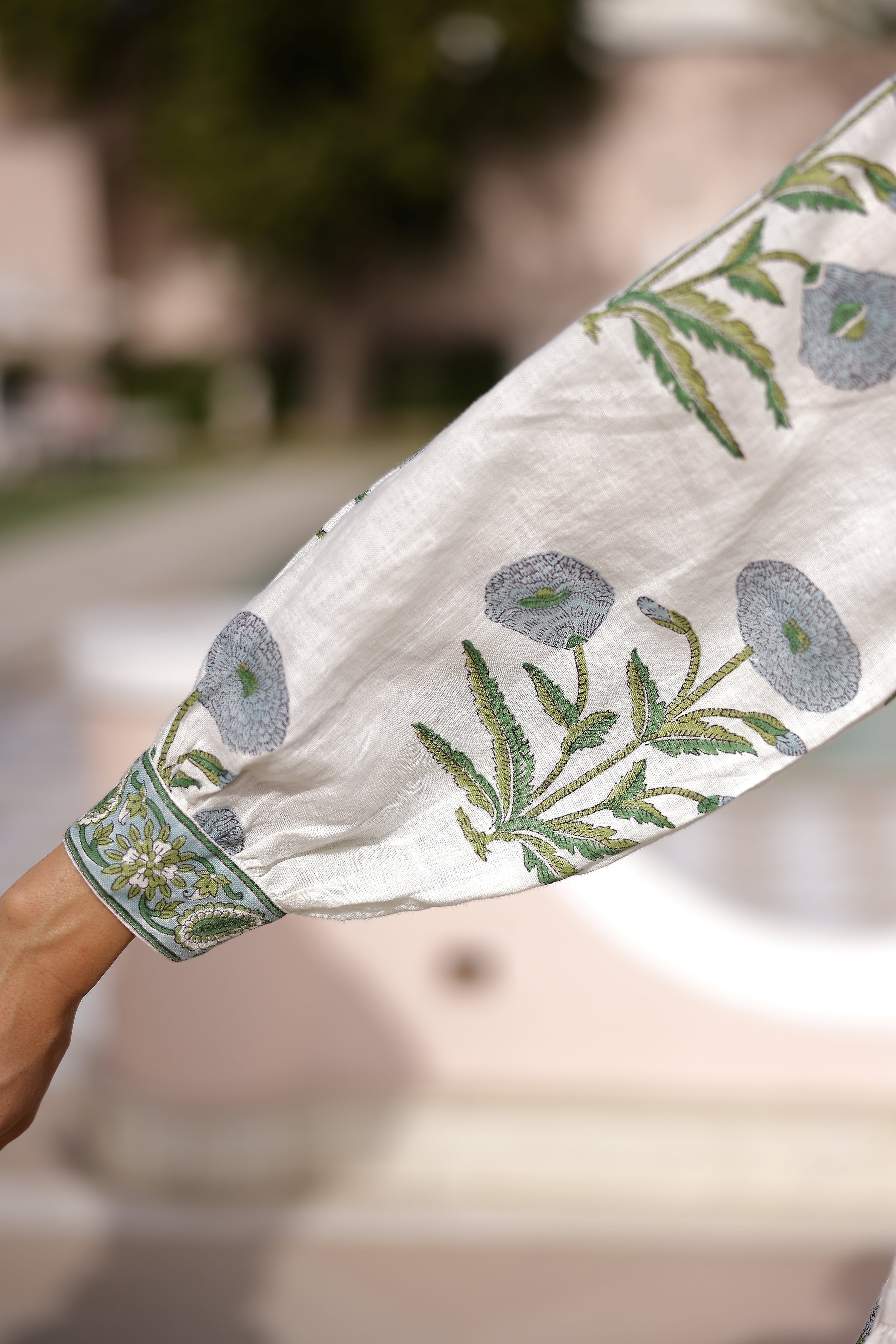 DRESSES/JUMPSUITS Mykonos Mini Dress in Blue Flower Maison Marigold