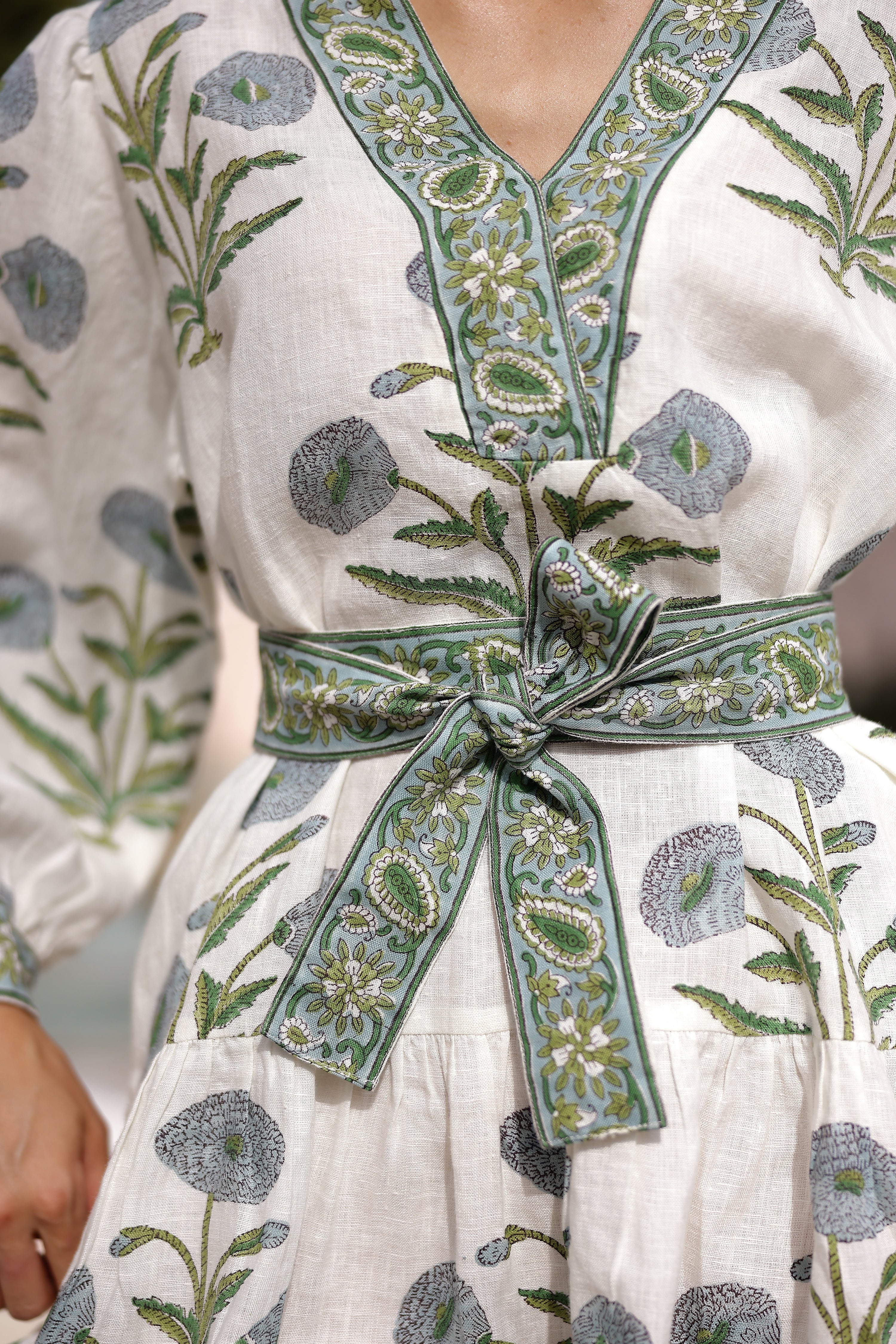 DRESSES/JUMPSUITS Mykonos Mini Dress in Blue Flower Maison Marigold