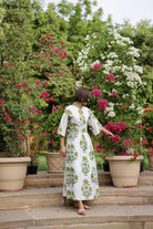 DRESSES/JUMPSUITS Como Wrap Dress in Green Flower Maison Marigold