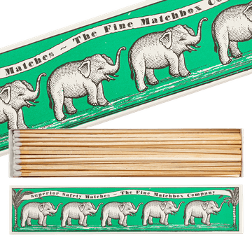 HOME ACCESSORIES Green Elephants - Long Safety Matches Archivist Gallery