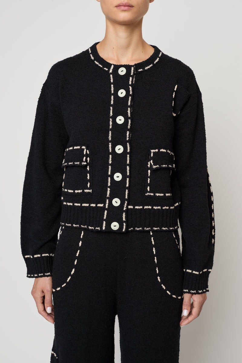 COATS/JACKET Lottie Jacket in Black & Tan Atelier Delphine