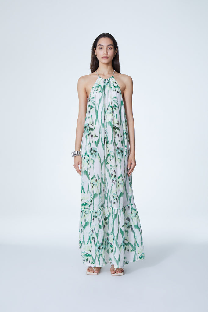 Dresses Maria Cher Fatima Emma Maxi Dress in Abstract Green Maria Cher