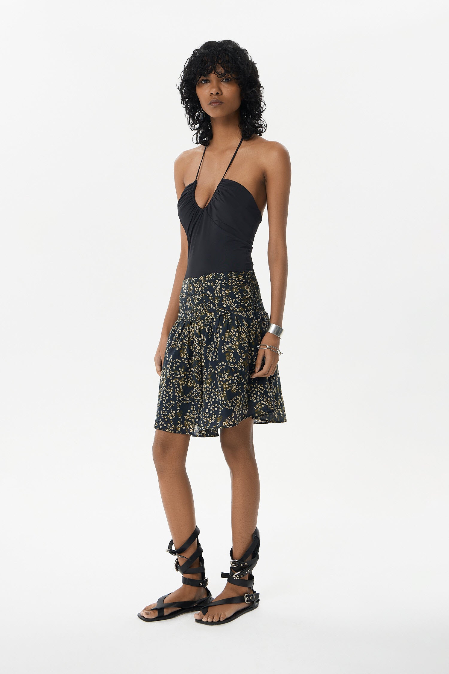 Corrientes Nube Mini Skirt in Dark Savage – Serafina