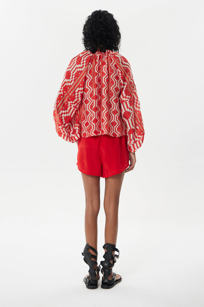 BLOUSES/SHIRTS/TOPS Ayacucho Francis Blouse in Red Maria Cher