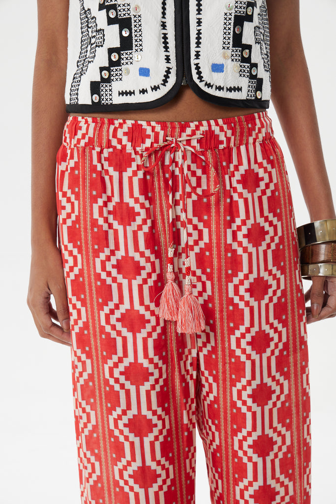 PANTS/SHORTS Ayacucho Africa Pants in Red Maria Cher