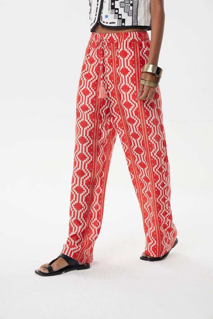 PANTS/SHORTS Ayacucho Africa Pants in Red Maria Cher