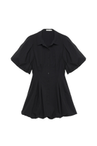 DRESSES/JUMPSUITS Cleo Balloon Pintuck Mini Dress in Black Simkhai