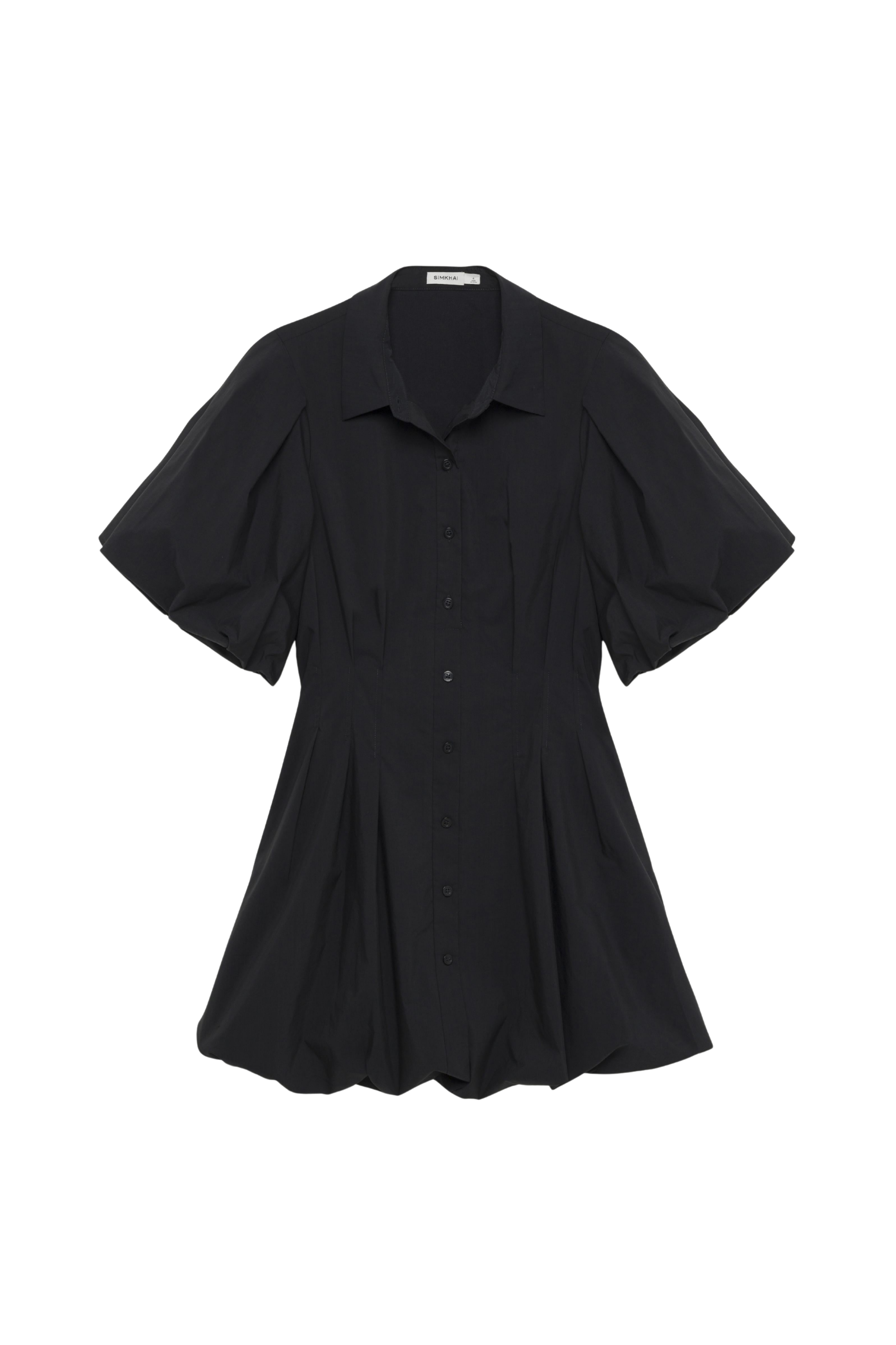 DRESSES/JUMPSUITS Cleo Balloon Pintuck Mini Dress in Black Simkhai