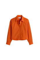 BLOUSES/SHIRTS/TOPS Cropped Isolde Button Down in Persimmon Apiece Apart