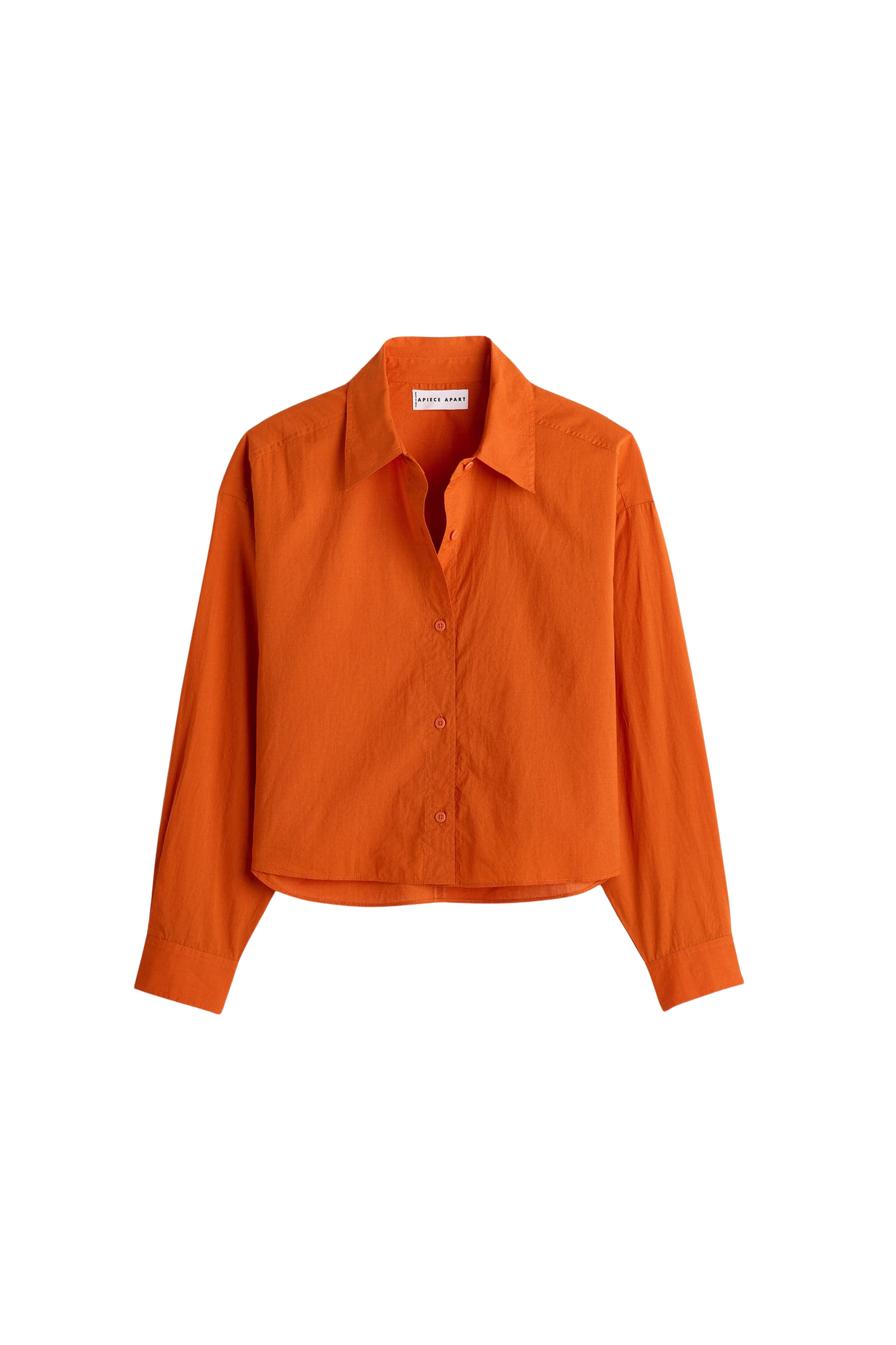 BLOUSES/SHIRTS/TOPS Cropped Isolde Button Down in Persimmon Apiece Apart
