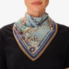 ACCESSORIES Pagode Square Scarf in Denim Inoui Editions